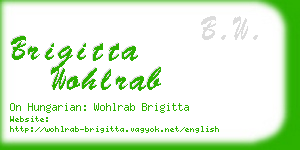 brigitta wohlrab business card
